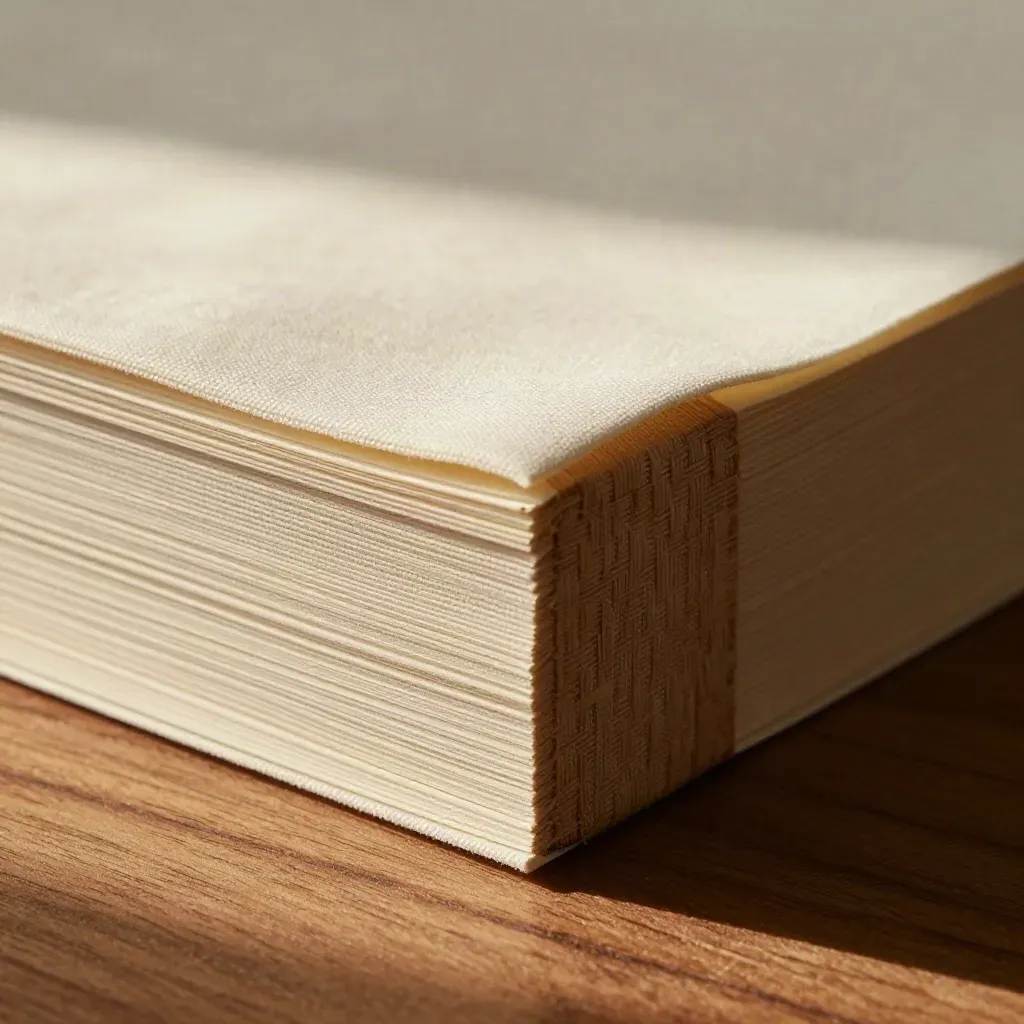 Ivory stock and a linen presentation sleeve pressed against walnut in crisp side light.